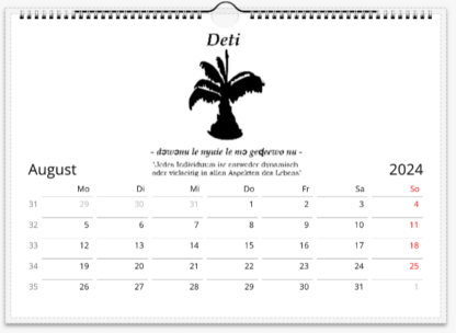 Ewe Symbole Wandkalender 2024, horizontal – Bild 4