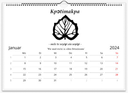Ewe Symbole Wandkalender 2024, horizontal – Bild 7
