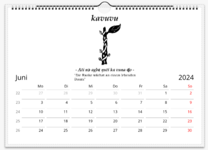 Ewe Symbole Wandkalender 2024, horizontal – Bild 9