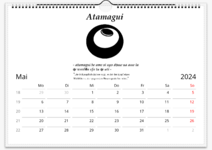 Ewe Symbole Wandkalender 2024, horizontal – Bild 10