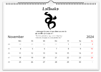 Ewe Symbole Wandkalender 2024, horizontal – Bild 12