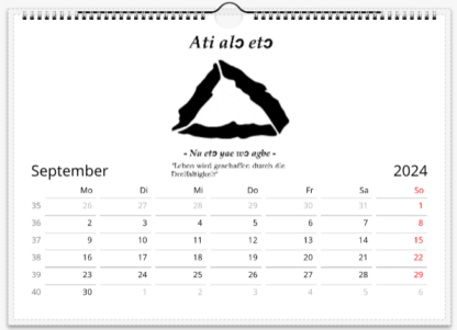 Ewe Symbole Wandkalender 2024, horizontal – Bild 14
