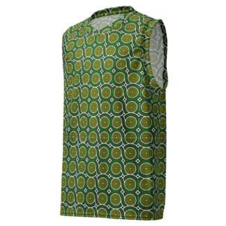 Recyceltes Unisex-Basketballtrikot - Grüne Kreise