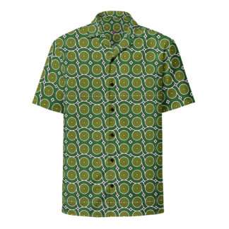 Unisex Hemd mit Knöpfen - Grüne Kreise