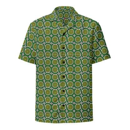 Unisex Hemd mit Knöpfen - Grüne Kreise