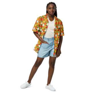 Unisex Hemd mit Knöpfen - Afroargyle 1
