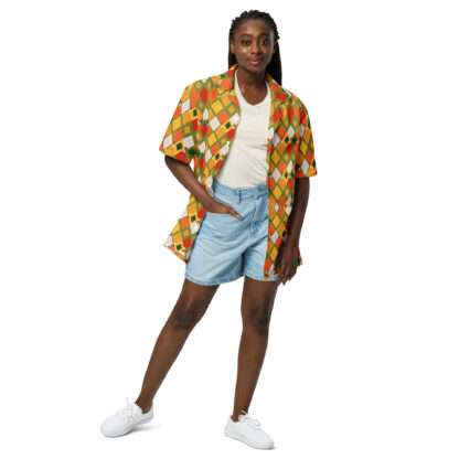 Unisex Hemd mit Knöpfen - Afroargyle 1