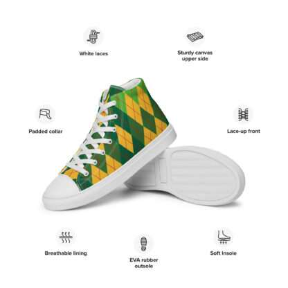 High-Top Leinenschuhe für Herren - Afroargyle 2 – Bild 2