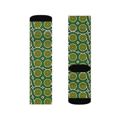 Crew Socken - Grüne Kreise
