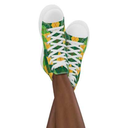 High-Top Leinenschuhe für Damen - Afroargyle 2 – Bild 6