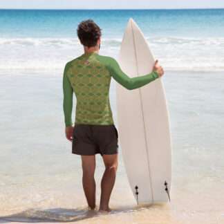 Herren-Rash-Guard langarm Grün