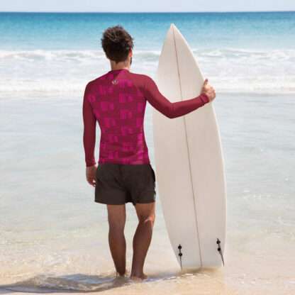 Herren-Rash-Guard langarm Burgund – Bild 3