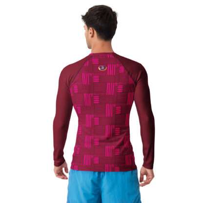 Herren-Rash-Guard langarm Burgund – Bild 5