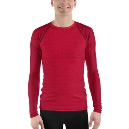 Herren-Rash-Guard langarm Rot – Bild 2