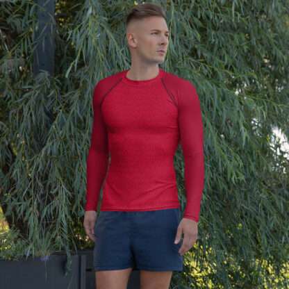 Herren-Rash-Guard langarm Rot