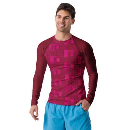Herren-Rash-Guard langarm Burgund – Bild 6