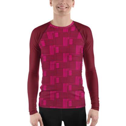 Herren-Rash-Guard langarm Burgund – Bild 7