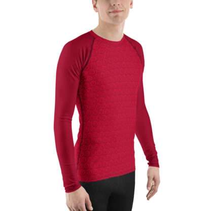 Herren-Rash-Guard langarm Rot – Bild 5