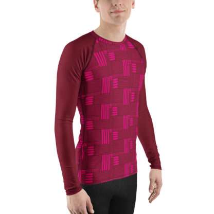 Herren-Rash-Guard langarm Burgund – Bild 9