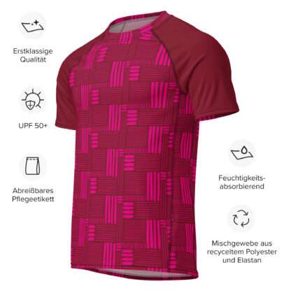 Herren-Rashguard Burgund – Bild 2