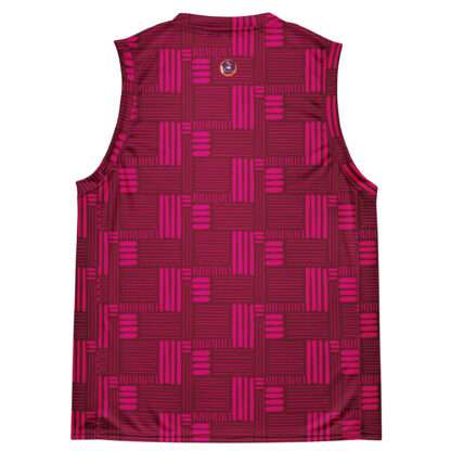 Recyceltes Unisex-Basketballtrikot Burgund – Bild 2