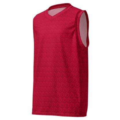 Recyceltes Unisex-Basketballtrikot Rot – Bild 8