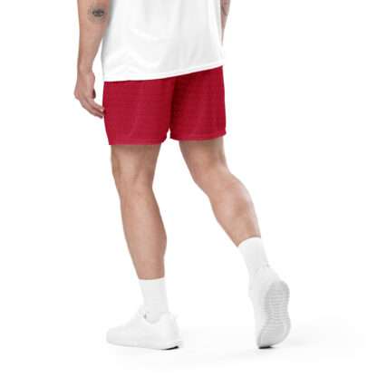 Unisex Mesh-Shorts Rot – Bild 12