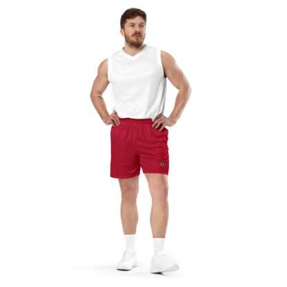 Unisex Mesh-Shorts Rot – Bild 5
