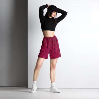 Unisex Mesh-Shorts Burgund – Bild 3