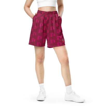 Unisex Mesh-Shorts Burgund – Bild 10