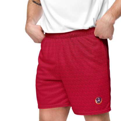 Unisex Mesh-Shorts Rot – Bild 3