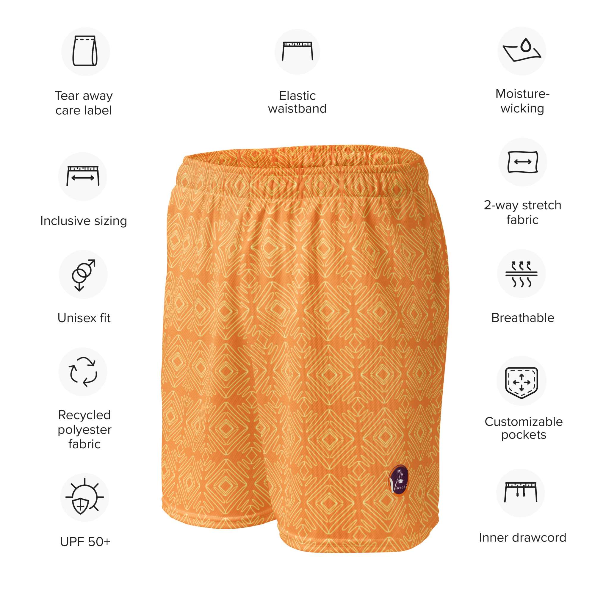 Unisex Mesh-Shorts Gelb – Bild 8