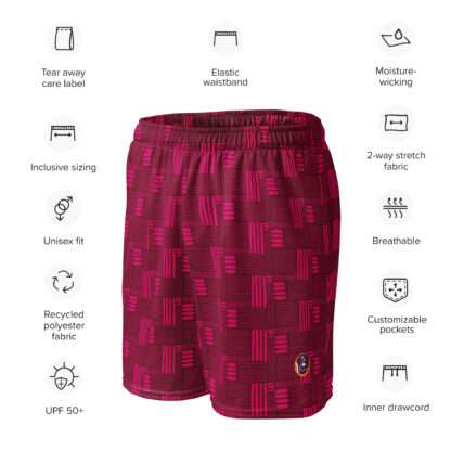 Unisex Mesh-Shorts Burgund – Bild 7