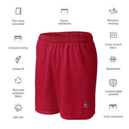 Unisex Mesh-Shorts Rot – Bild 7