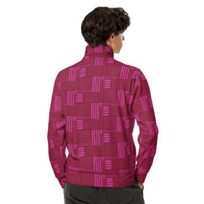 Unisex-Trainingsjacke Burgund – Bild 5
