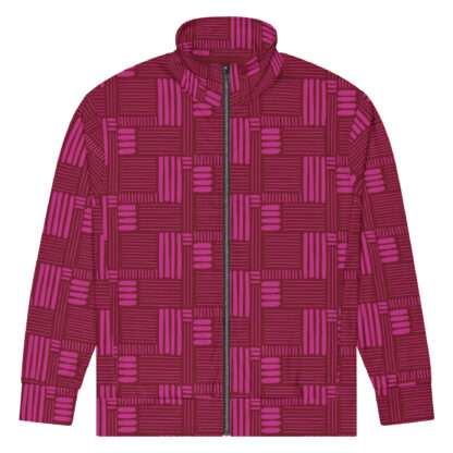 Unisex-Trainingsjacke Burgund – Bild 7