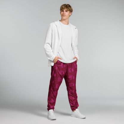 Unisex-Trainingshose Burgund – Bild 11
