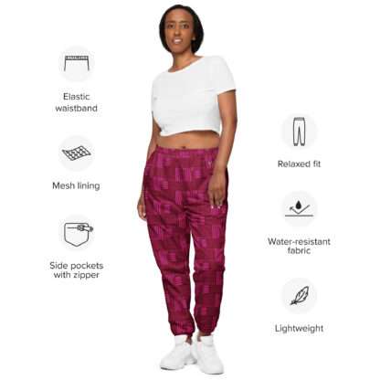Unisex-Trainingshose Burgund – Bild 14