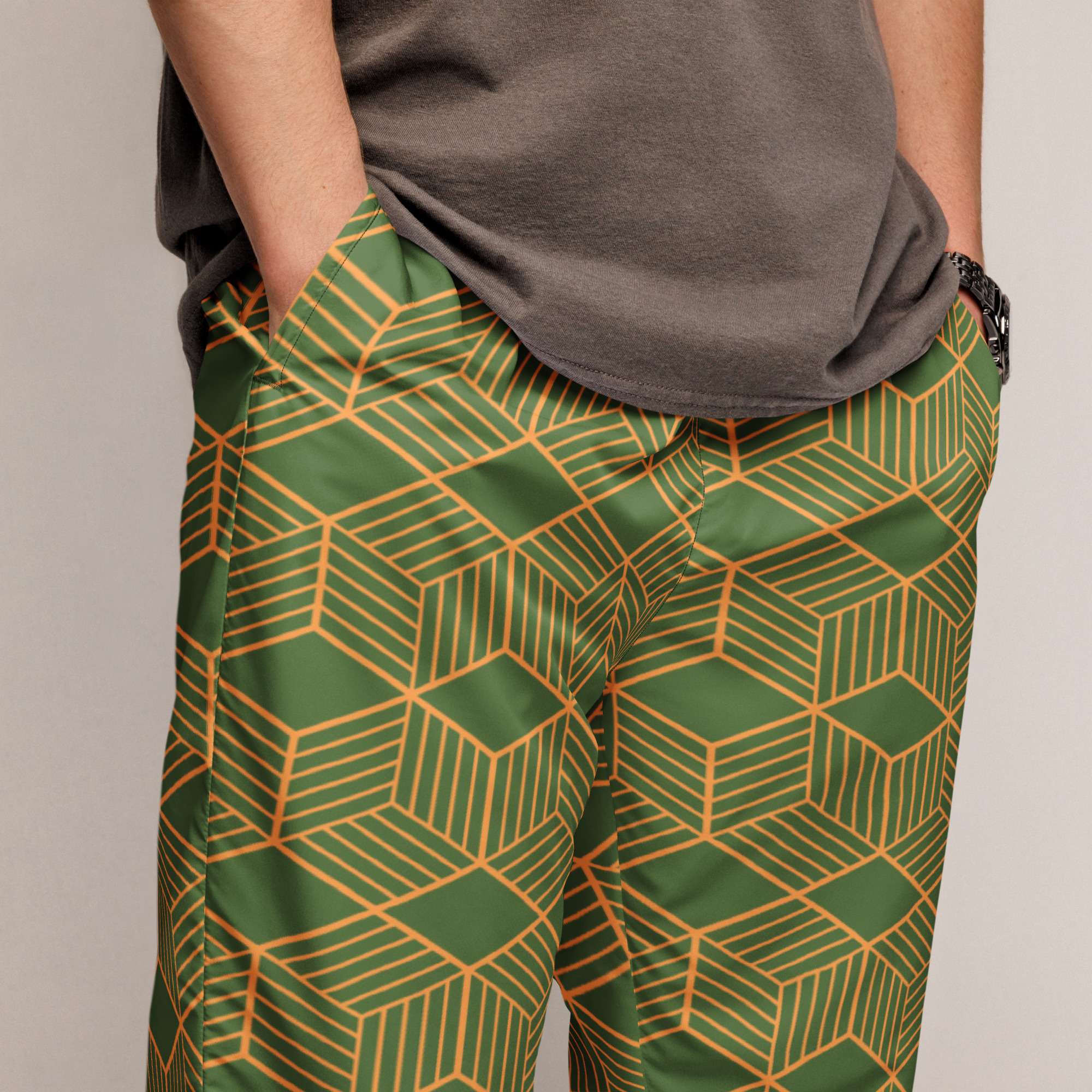 Unisex-Trainingshose Grün – Bild 6