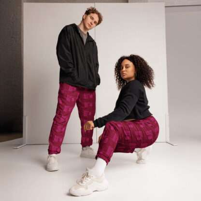 Unisex-Trainingshose Burgund – Bild 15