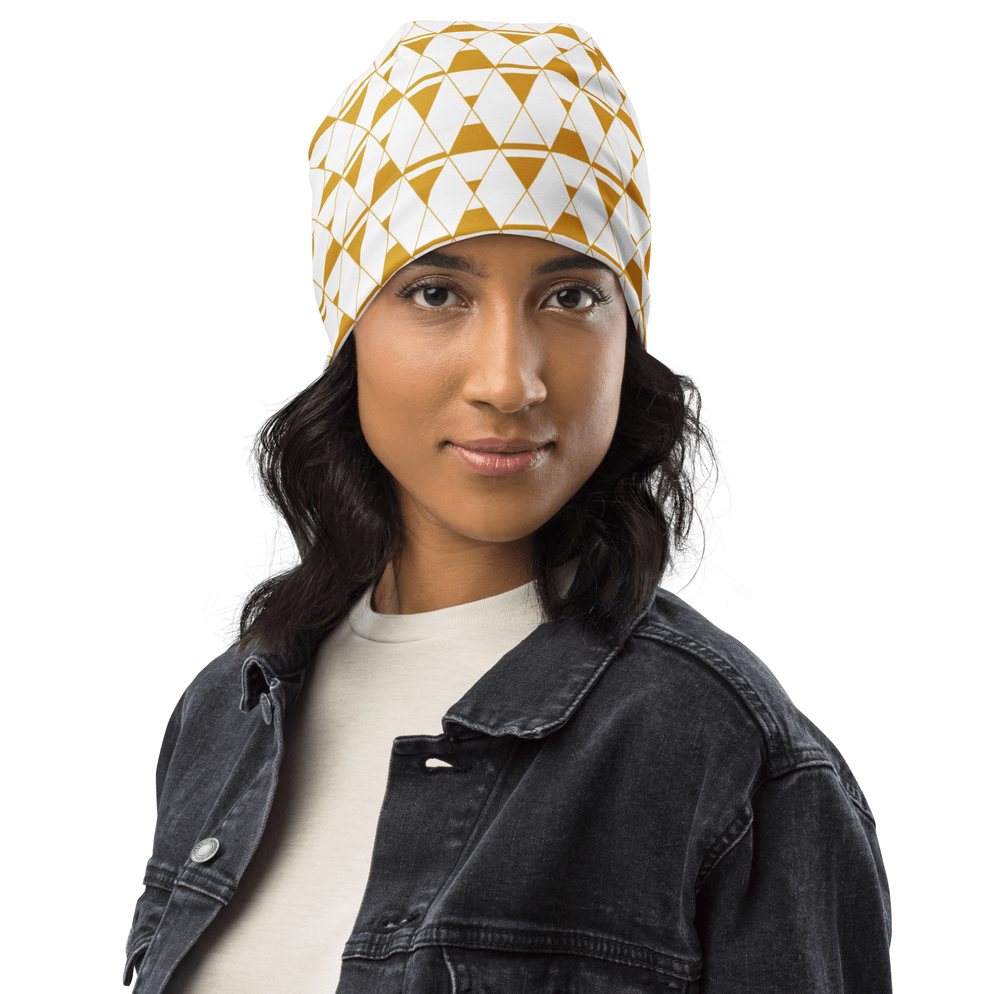 Sanduhr Beanie weiß – Bild 4