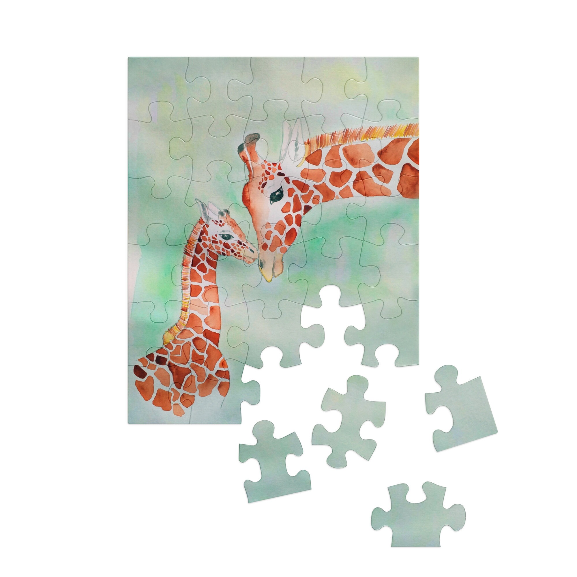 Giraffen Aquarell - Puzzle – Bild 4