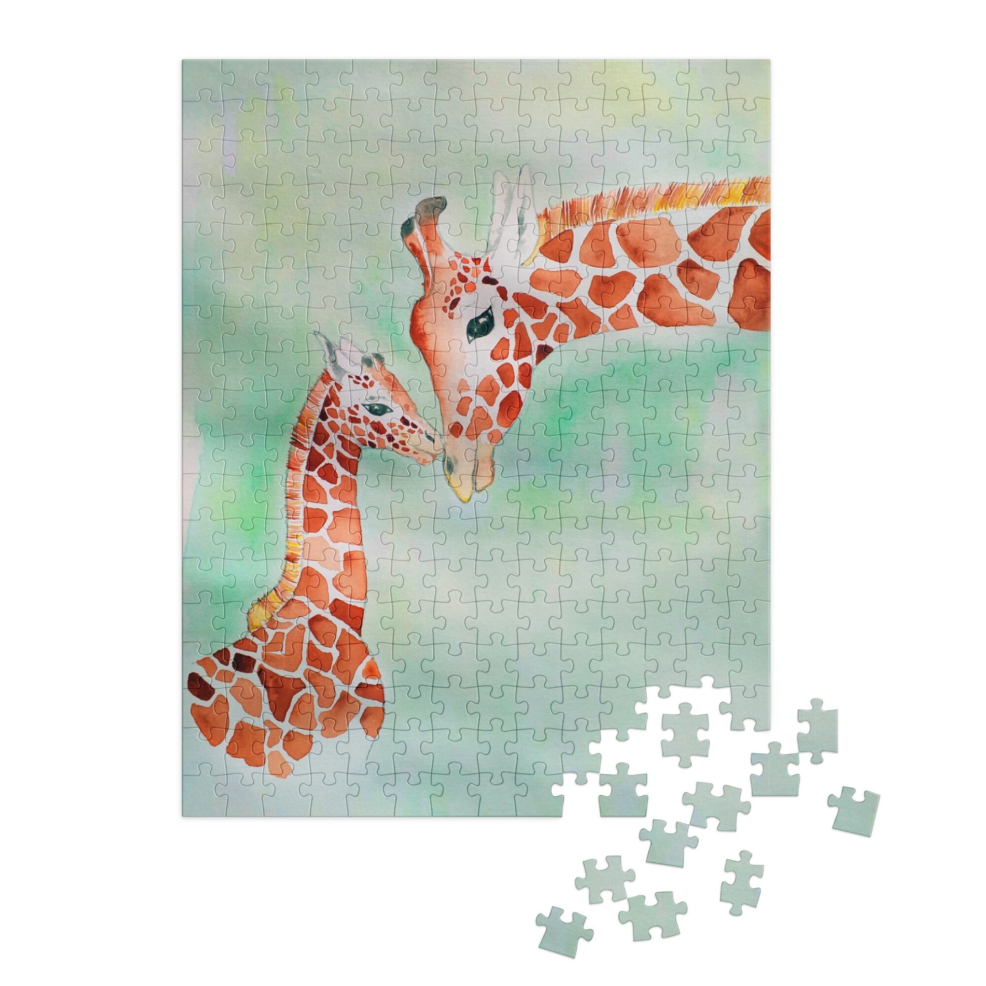Giraffen Aquarell - Puzzle – Bild 3