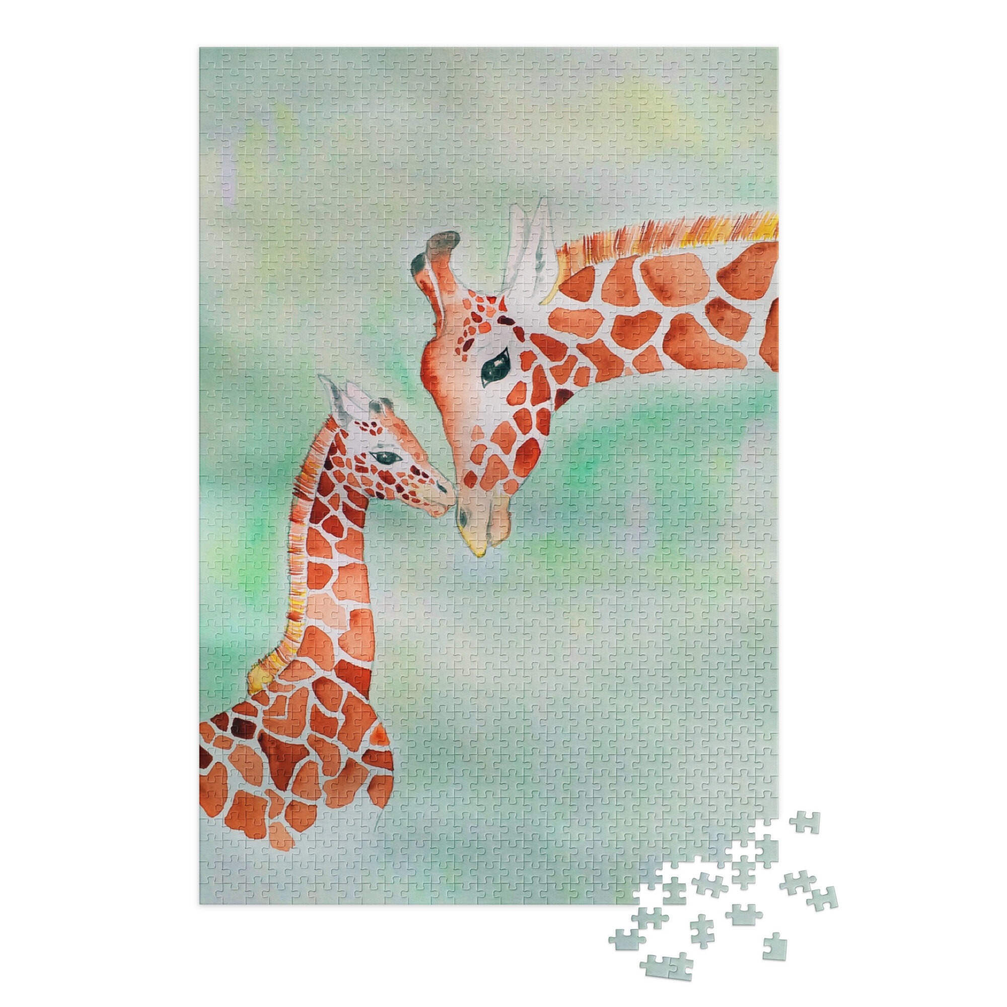 Giraffen Aquarell - Puzzle – Bild 2