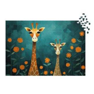 Giraffen - Puzzle mit Metallbox