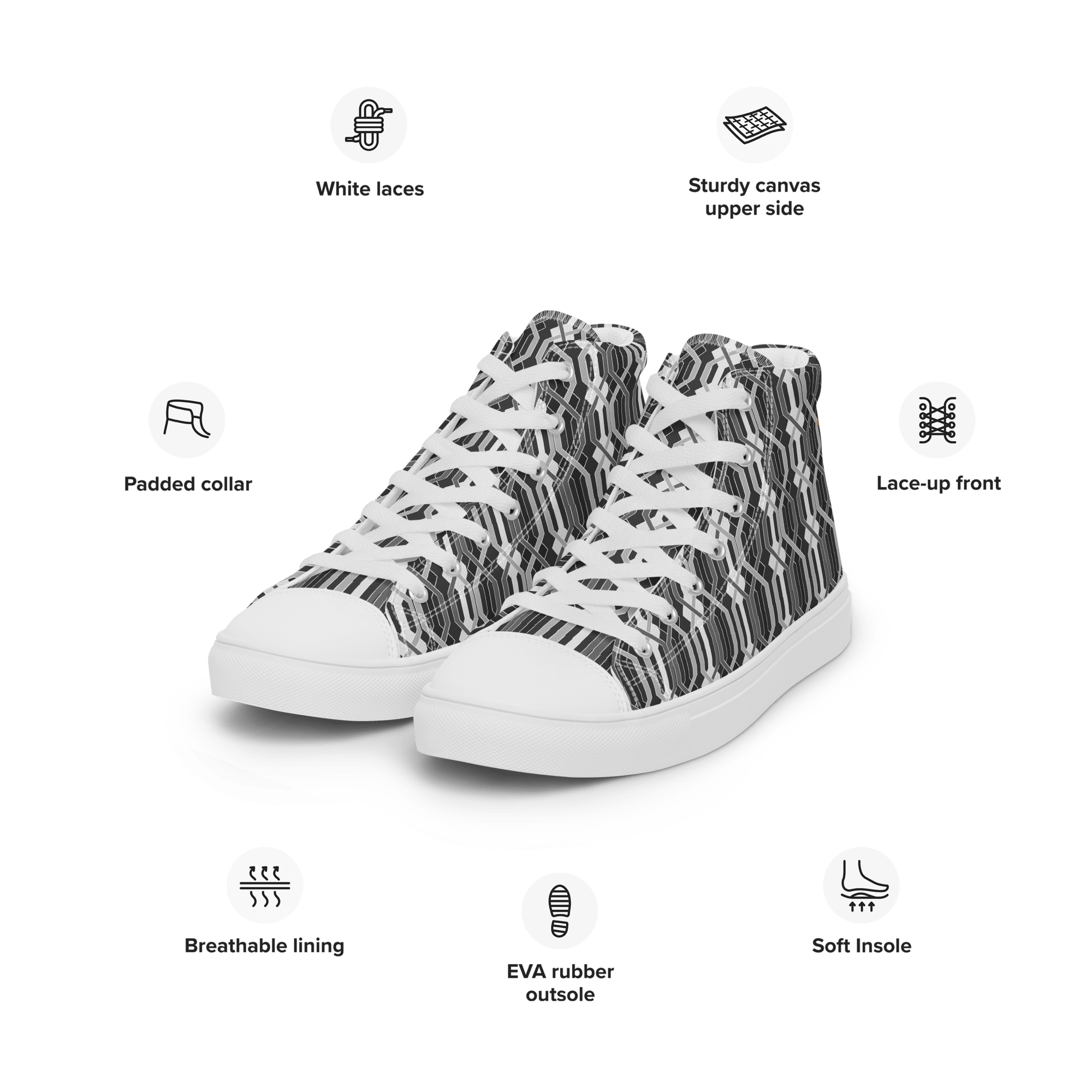 High-Top Leinenschuhe für Herren – Bild 3