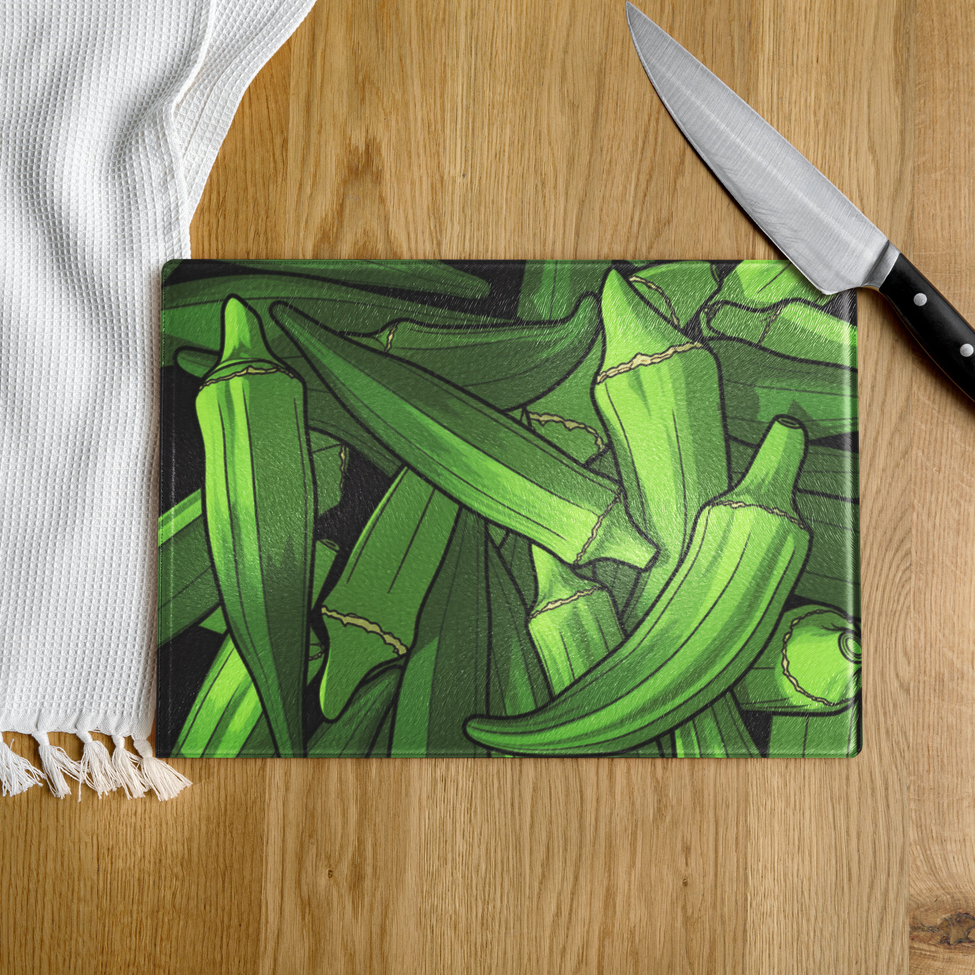 Okra - Schneidebrett aus Glas