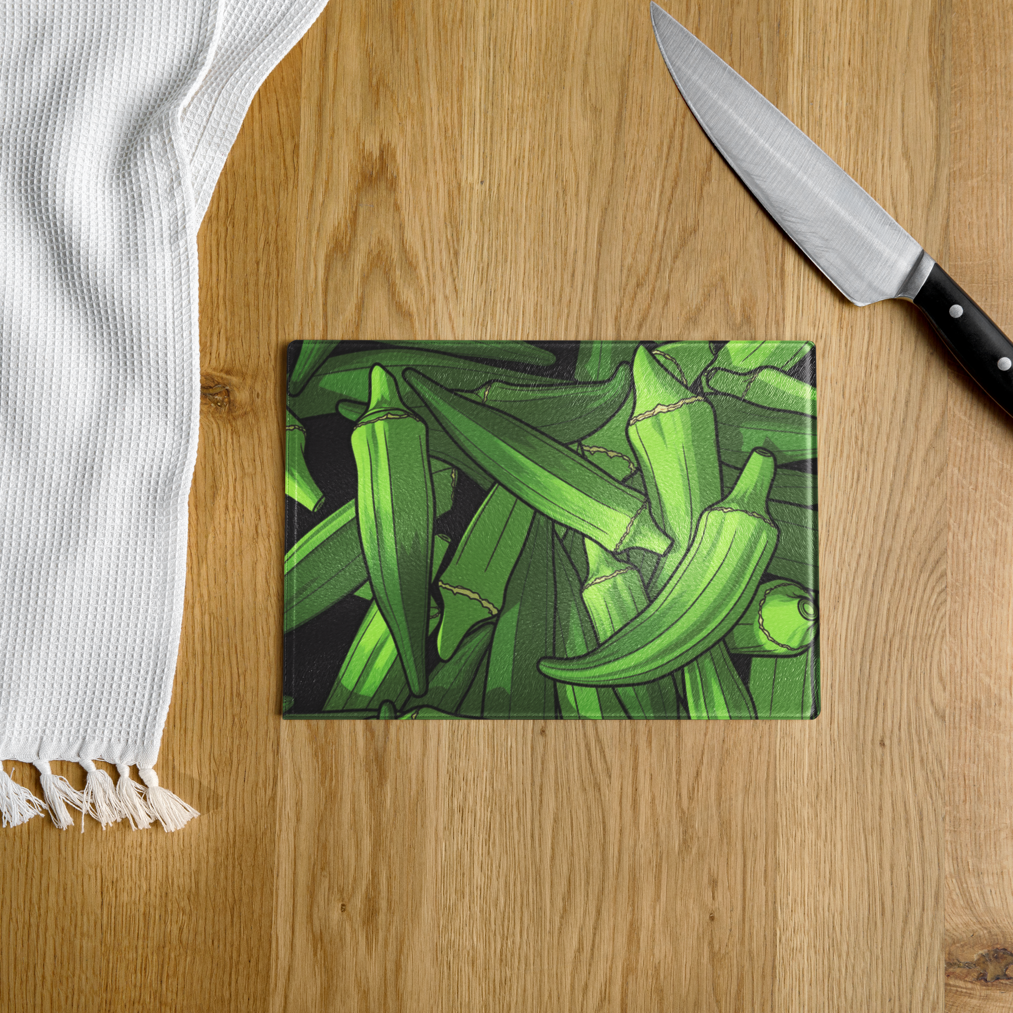 Okra - Schneidebrett aus Glas – Bild 2
